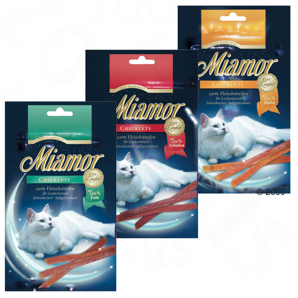 miamor cat confect chicklets     ham, 50g