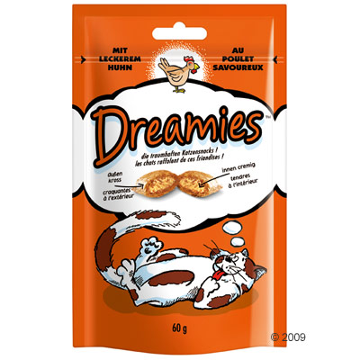 Dreamies kattensnack 60 g     met kip van kantoor artikelen tip.