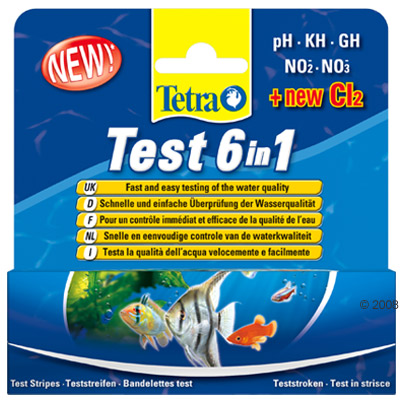 tetratest 6 in 1 teststrips watertest     25 teststrips