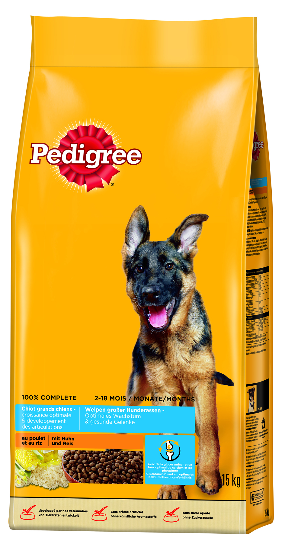 Pedigree complete junior maxi kip   rijst      15 kg van kantoor artikelen tip.