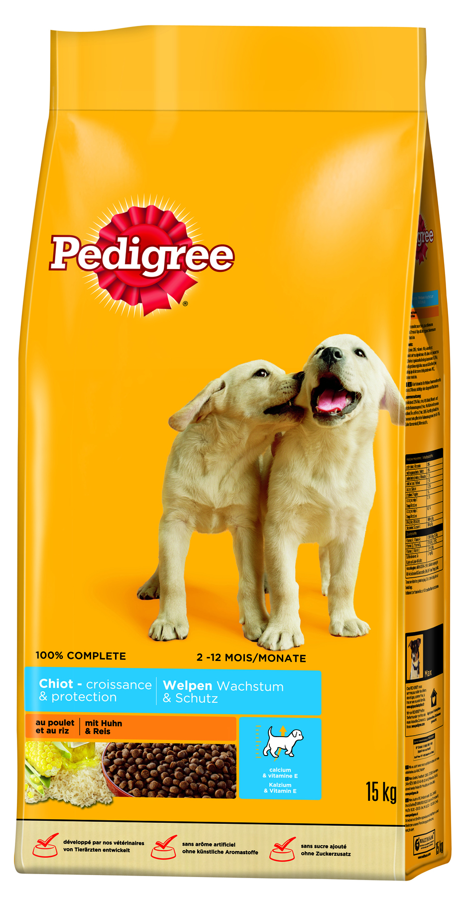 Pedigree complete junior kip   rijst      15 kg van kantoor artikelen tip.