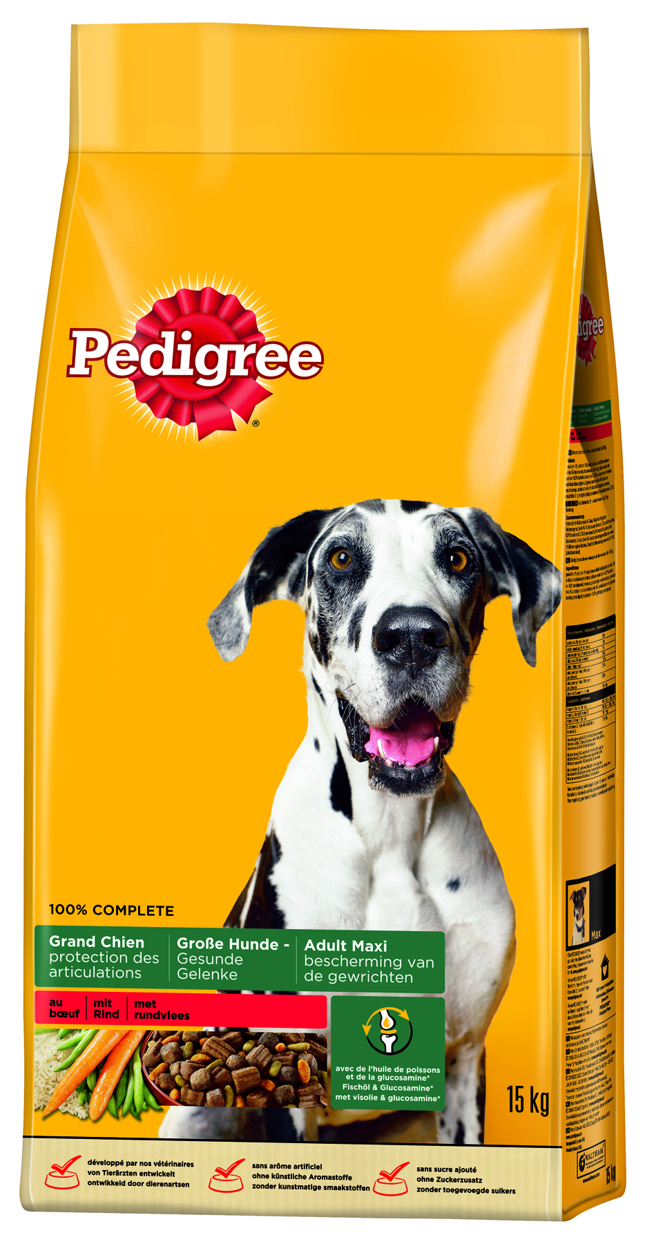 pedigree complete adult maxi, gevogelte & rijst      15 kg