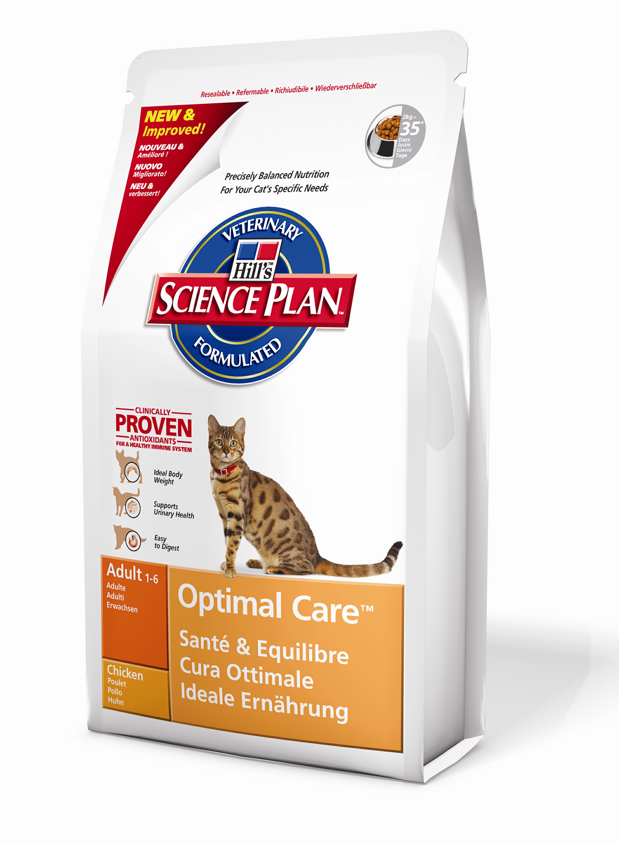 Hill's feline adult kip      10 kg van kantoor artikelen tip.