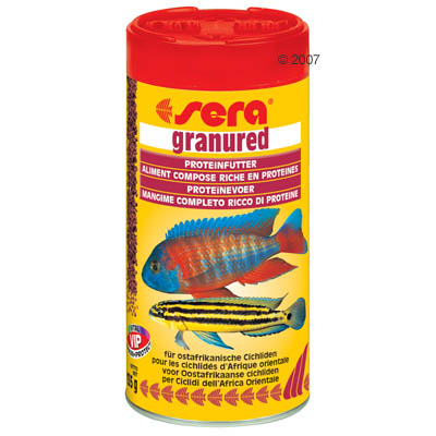 Sera granured granulaatvoer     250 ml van kantoor artikelen tip.