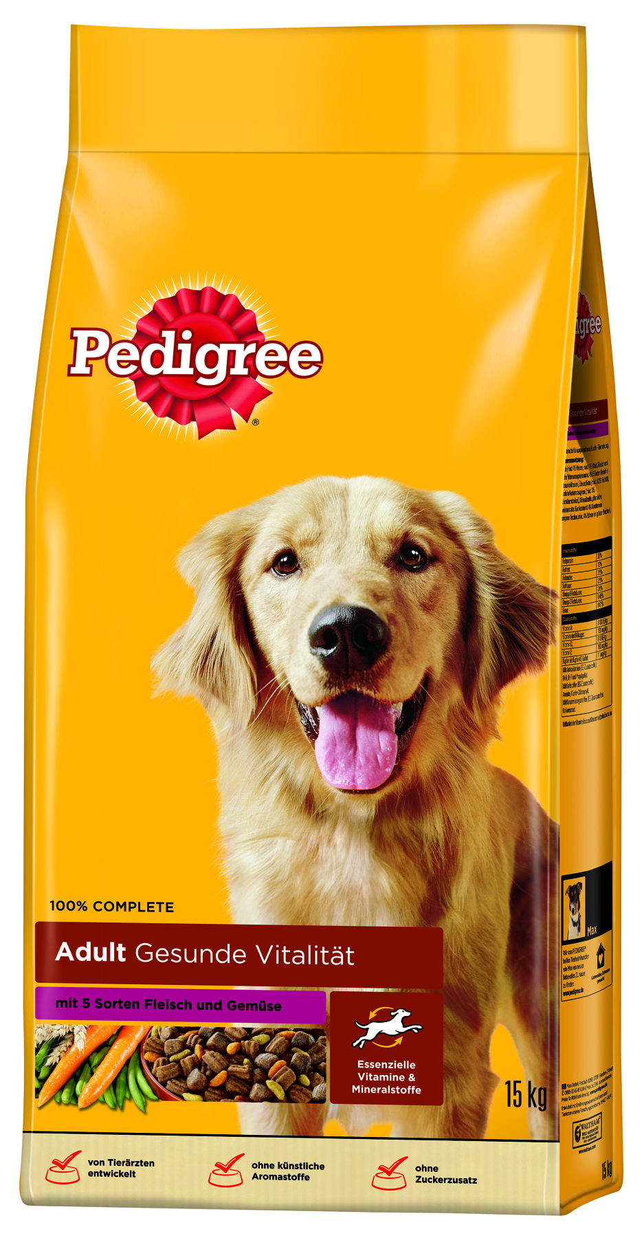 pedigree complete adult met 5 soorten vlees & groenten      15 kg